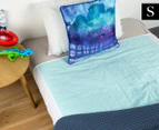 Kommotion Waterproof Single Bed Sheet Protector - Sky Blue