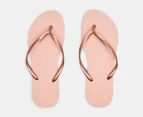 Havaianas Women's Slim Metallic Thongs - Ballet Rose