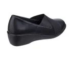 Fleet & Foster Womens/Ladies Limba Slip On Elasticated Court Shoes - Black