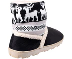 Divaz Womens/Ladies Denmark Textile Knitted Winter Bootie Slippers - Black