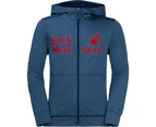 Jack Wolfskin Boys & Girls Redland Light Breathable Fleece Jacket - Ocean Wave