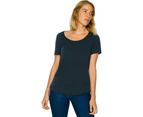 American Apparel Womens/Ladies Ultra-Wash 100% Cotton T-Shirt - Coal