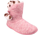 Mirak Womens/Ladies Limoges Slip On Comfortable Textile Slippers - Pink