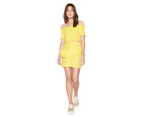 The Fifth Label Women's Fiesta Skirt - Yellow w/ White Daisy