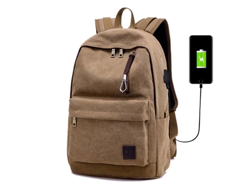 WJS Waterproof Backpack with USB Charging Port and Lock & Headphone Compartment