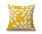 Yellow ColourMatching Cotton & Linen Pillow Cover Pillow Case Cushion Cover 82626