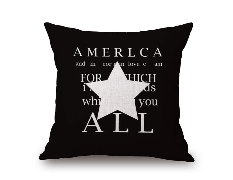 A Star on Black & White Cotton & Linen Pillow Cover Pillow Case Cushion Cover 92317