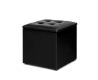 Artiss Storage Ottoman PU Leather Seat Lounge Footstool Rest Cube Box Foot Rest