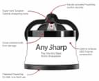 AnySharp Global Knife Sharpener w/ Power Grip - Silver 2