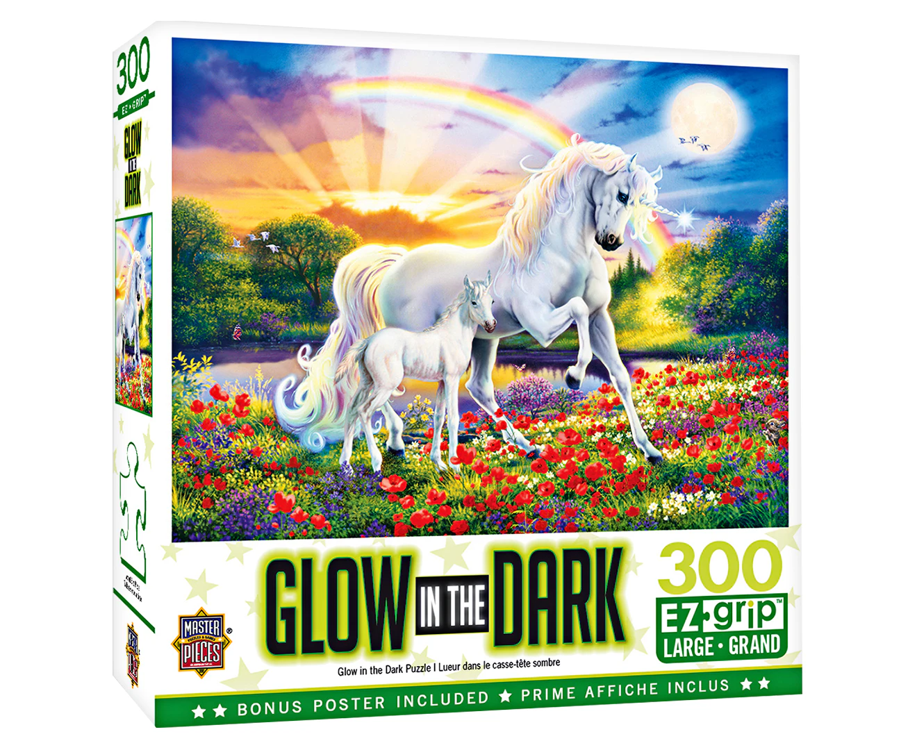 300pcMasterpieces Glow in the Dark Bedtime Stories Ez Grip Puzzle Jigsaw 46x61cm