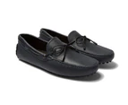 Eve & Kane - St.Tropez Navy Pebble Leather Loafers