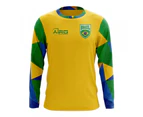 2018-2019 Brazil Long Sleeve Home Concept Football Shirt (Kids)