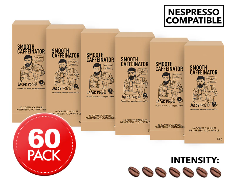 Jacob Pod Quiet Achiever Nespresso Compatible Coffee Caps 60pk