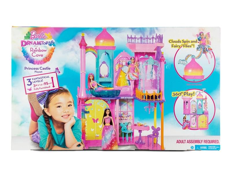 barbie dreamtopia rainbow cove princess castle playset