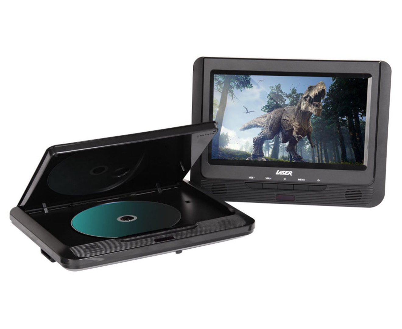 Laser Dual Screen 9Inch InCar Portable DVD Player w/ Bonus Pack