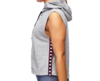 Russell Athletic Women's Cropped Sleeveless Hoodie - Ash Marle