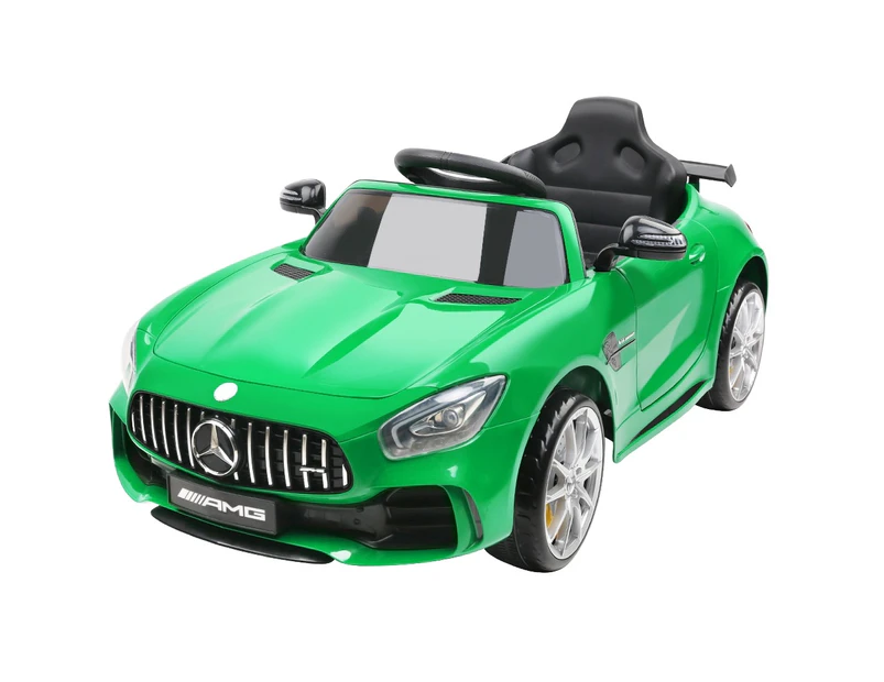 Kids Ride On Car Electric Cars Toys 12V Mercedes-Benz Licensed Cars AMG GTR Remote Control Green