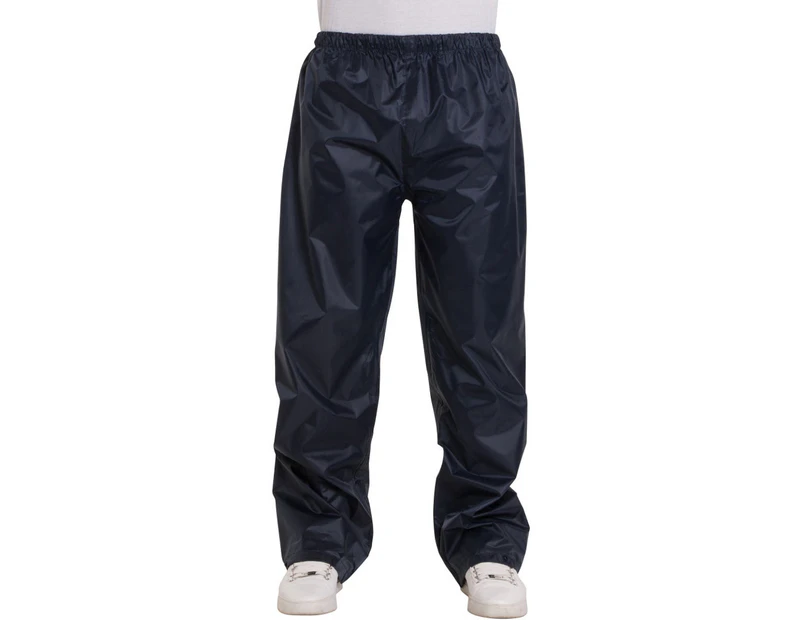Outdoor Look Mens Thurso Waterproof Adjustable Rain Pants Trousers - Navy