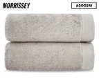 Morrissey Australian Cotton Bath Sheet 2-Pack - Stone Grey