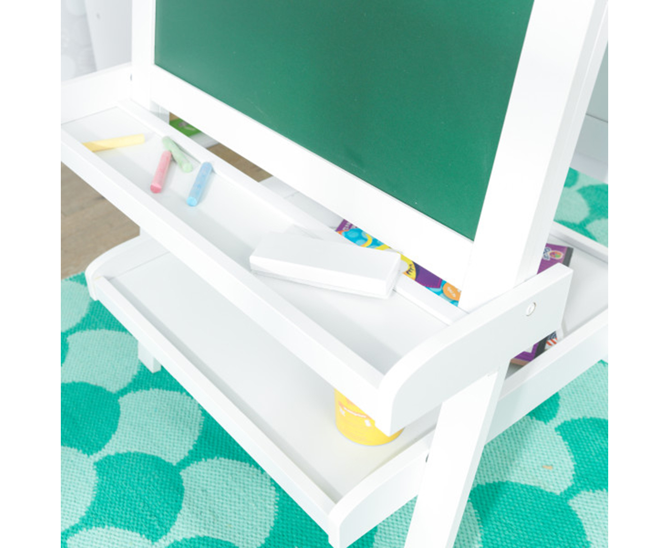 Kidkraft Deluxe Wooden Easel White Catch Com Au