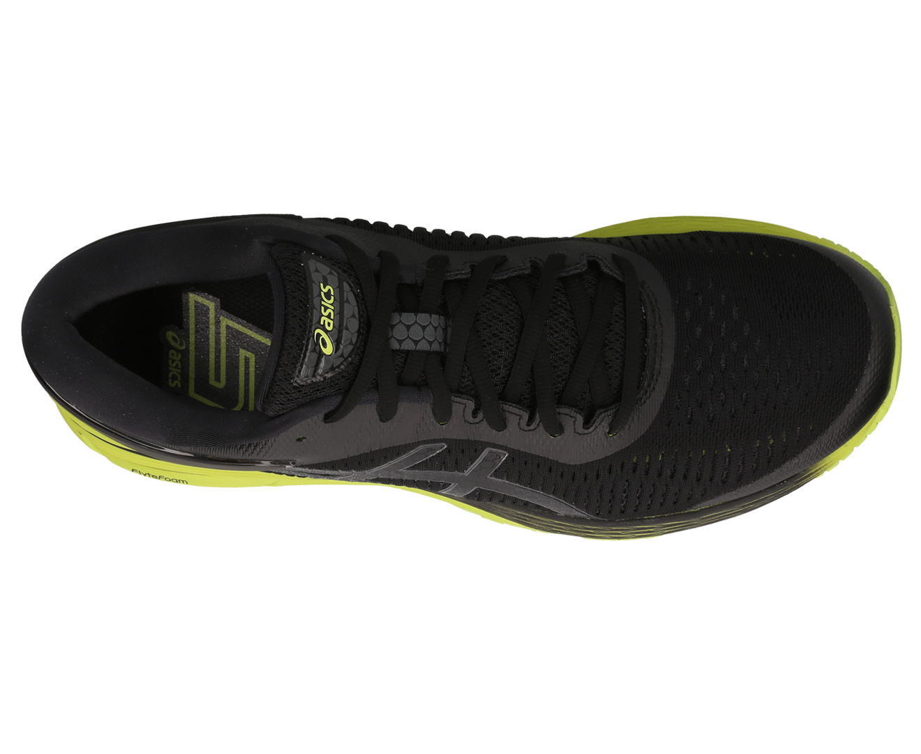 Asics men's gel-kayano 25 shoe - black/neon discount lime