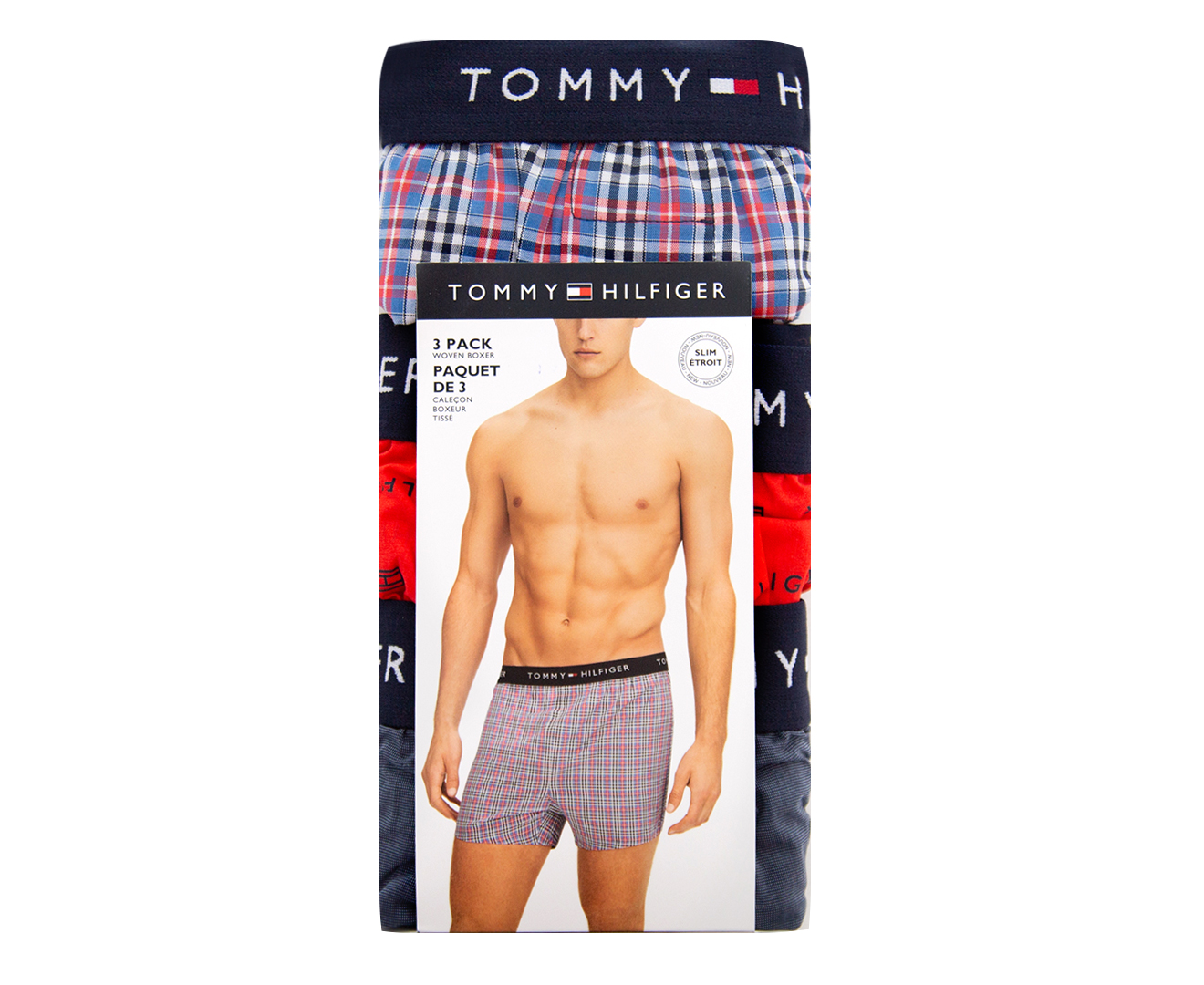 Tommy Hilfiger Men's Cotton Stretch Boxer Brief 3-Pack - Persian Blue