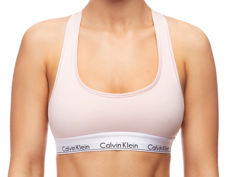 Calvin Klein Women's Modern Unlined Cotton Bralette - Pink
