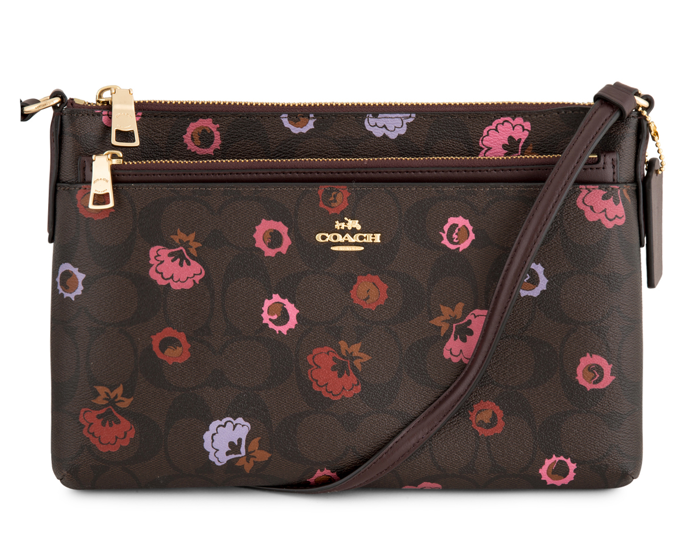 Coach East West Crossbody Bag Brown/Multi Catch.co.nz