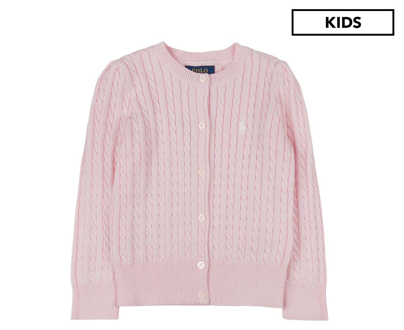 Polo Ralph Lauren Kids' Mini Cable Cardigan - Pink | Catch.com.au