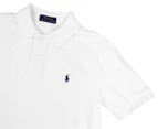 Polo Ralph Lauren Youth Solid Mesh Polo - White