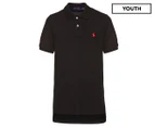 Polo Ralph Lauren Youth Solid Mesh Polo - Black