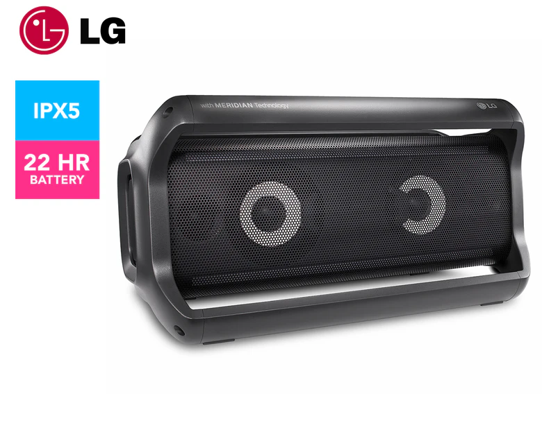 LG PK7 Portable Bluetooth Speaker w/ Meridian Technology - Black