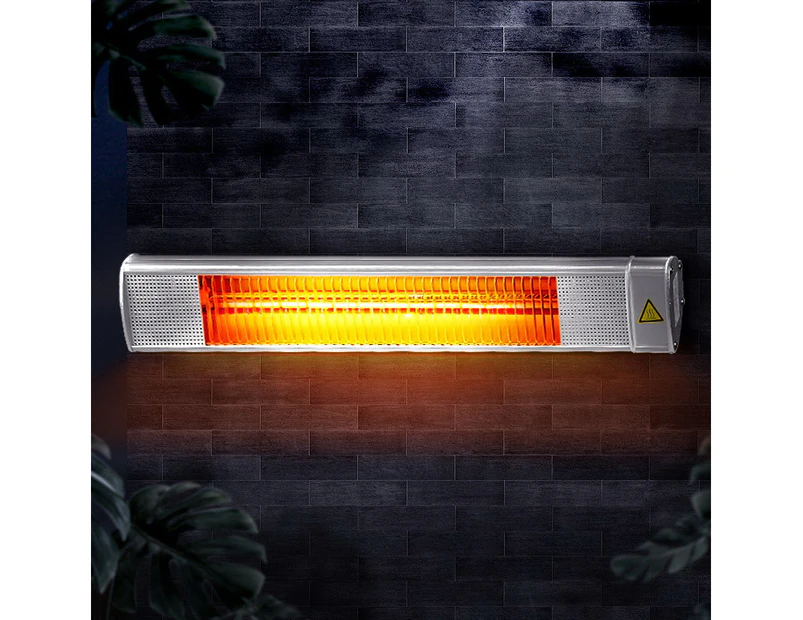 Devanti Outdoor Strip Heater 2400W Electric Infrared Radiant Halogen Heaters Patio Heater Panel Heatstrip Indoor Heating Heat Bar