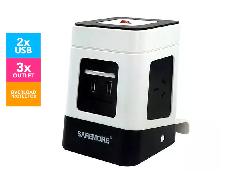 Safemore 3-Outlet VPS Minio Power Stacker w/ USB