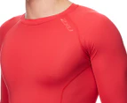 2XU Men's Long Sleeve Compression Top - Red