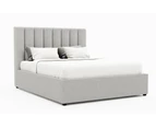 King Size Gas Lift Fabric Bed Frame (Celine Collection, Beige)