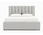 Queen Size Gas Lift Fabric Bed Frame (Celine Collection, Beige)