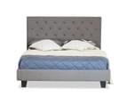 Istyle Chester Double Bed Frame Fabric Grey 3