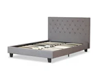 Istyle Chester Queen Bed Frame Fabric Grey