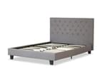 Istyle Chester Double Bed Frame Fabric Grey 4