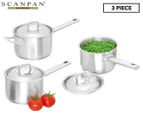 Scanpan Commercial 3-Piece Saucepan Set