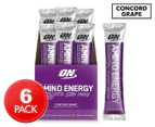 6 x Optimum Nutrition Amin.O Energy Concord Grape Stick Packs 54g
