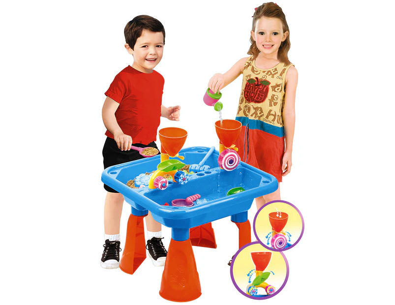 Sand-Water Table 23pcs Kids Sand and Water Activity Table - Blue