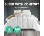 Giselle Bedding Microfiber Quilt Microfibre Duvet Doona Blanket All Season Queen