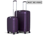 Delsey Bastille Lite 2-Piece 4W Hardcase Luggage Set - Purple