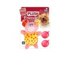 Gigwi Plush Pig Squeaker Pink Yellow