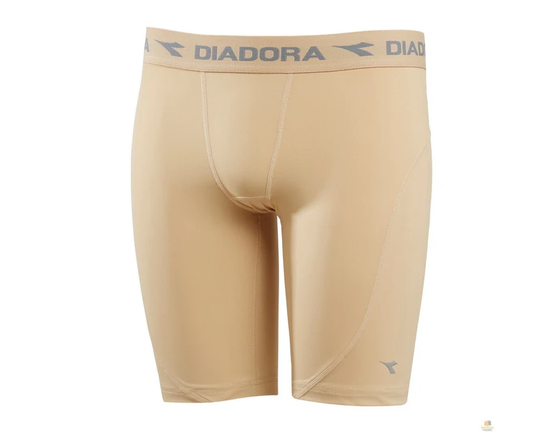 DIADORA Compression Mens Thermal Tights  Shorts - Nude