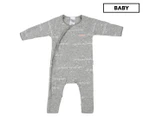 Bonds Baby Newbies Cozysuit - New Grey Marle/White