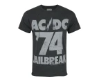 Amplified Mens AC/DC 74 Jailbreak T-Shirt (Charcoal) - NS5153