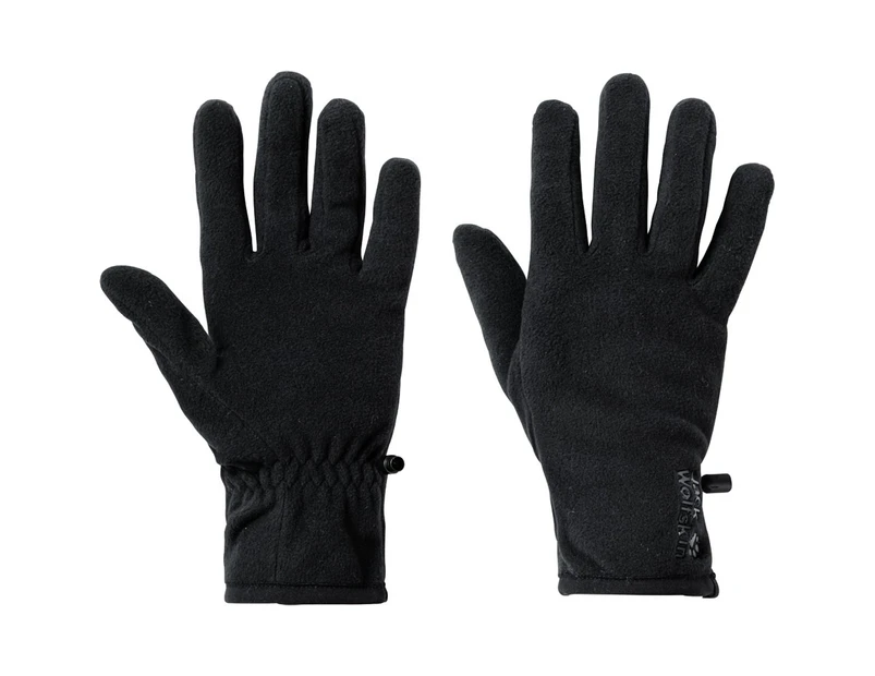 Jack Wolfskin Mens & Womens Nanuk Ecosphere 100 Warm Fleece Gloves - Black
